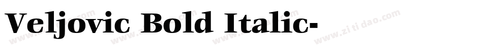 Veljovic Bold Italic字体转换
